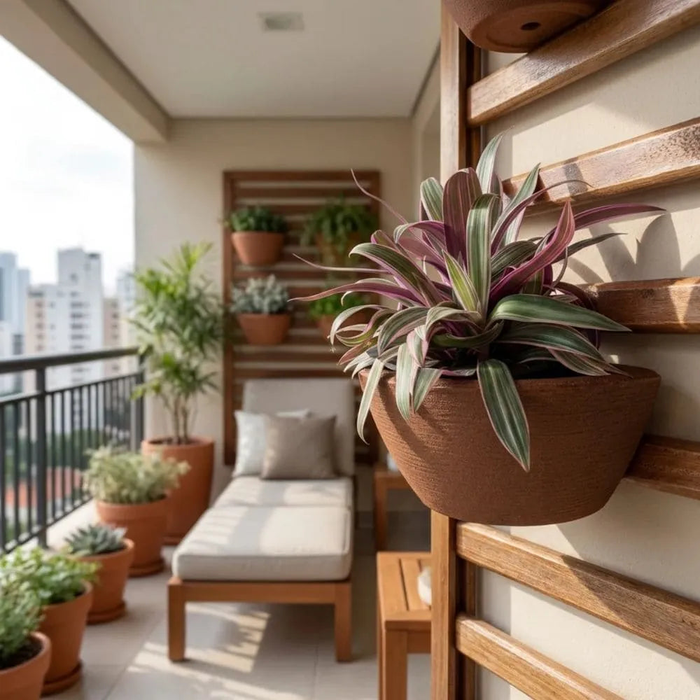 Vaso de Parede Meia Lua para Jardim Vertical