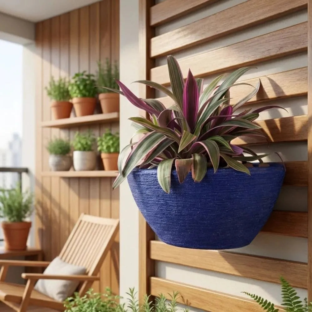 Vaso de Parede Meia Lua para Jardim Vertical