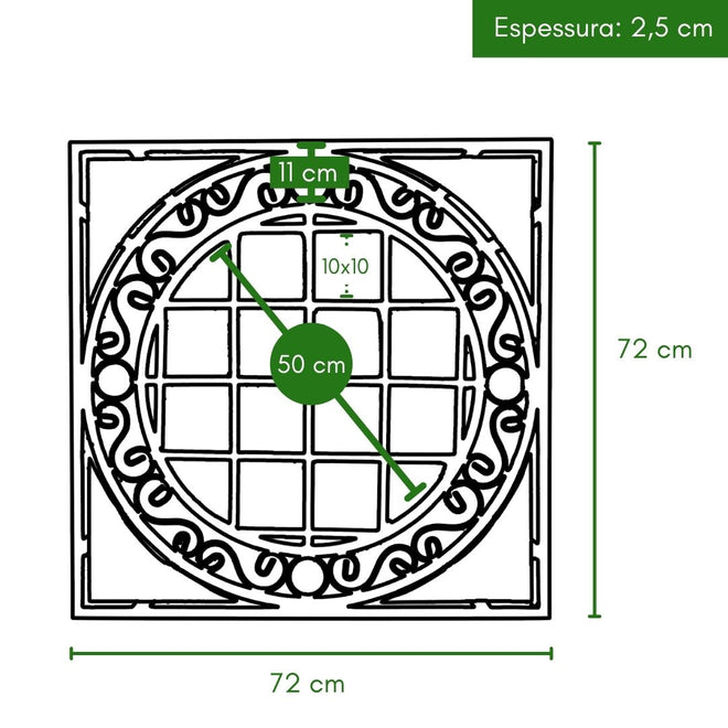 Jardim Vertical Redondo Mandala com Madeira