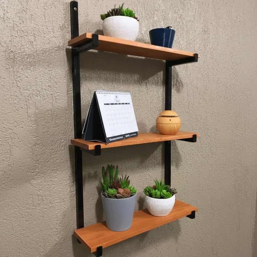 Prateleira Suspensa de Madeira