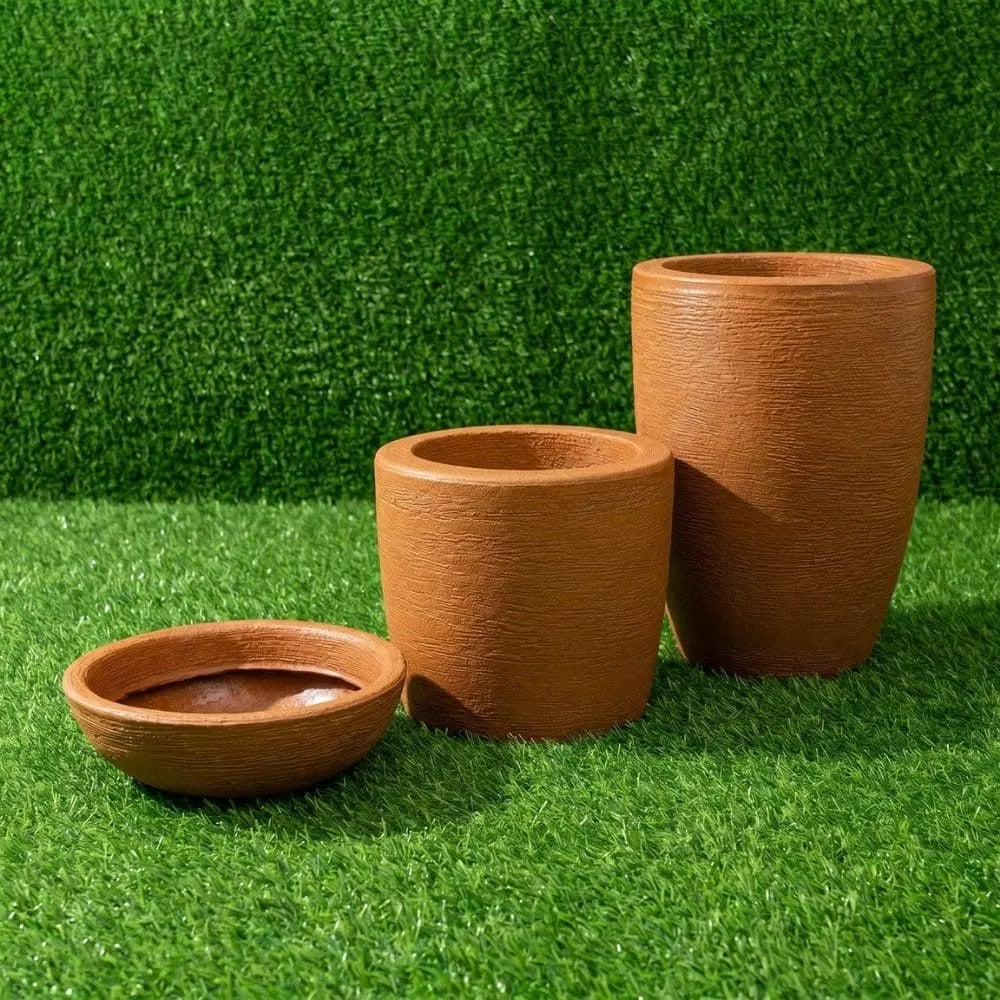 Kit 3 Vasos Texturizados Pequenos