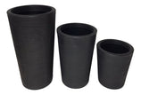 Kit 3 Vasos Linha Damasco Texturizado em Polietileno
