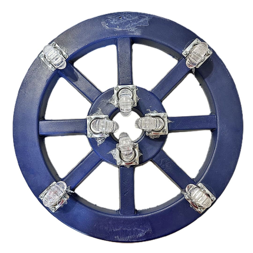 Suporte com Rodas de Silicone para Vasos Redondos