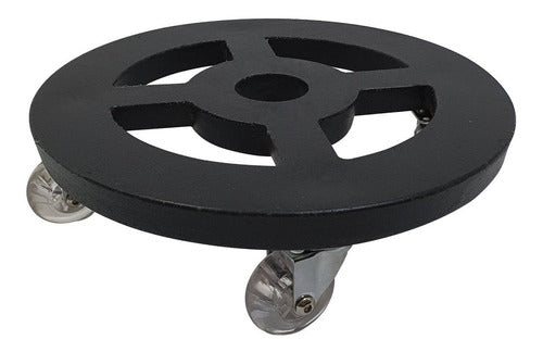 Kit Vaso Damasco Texturizado + Suporte com rodinhas