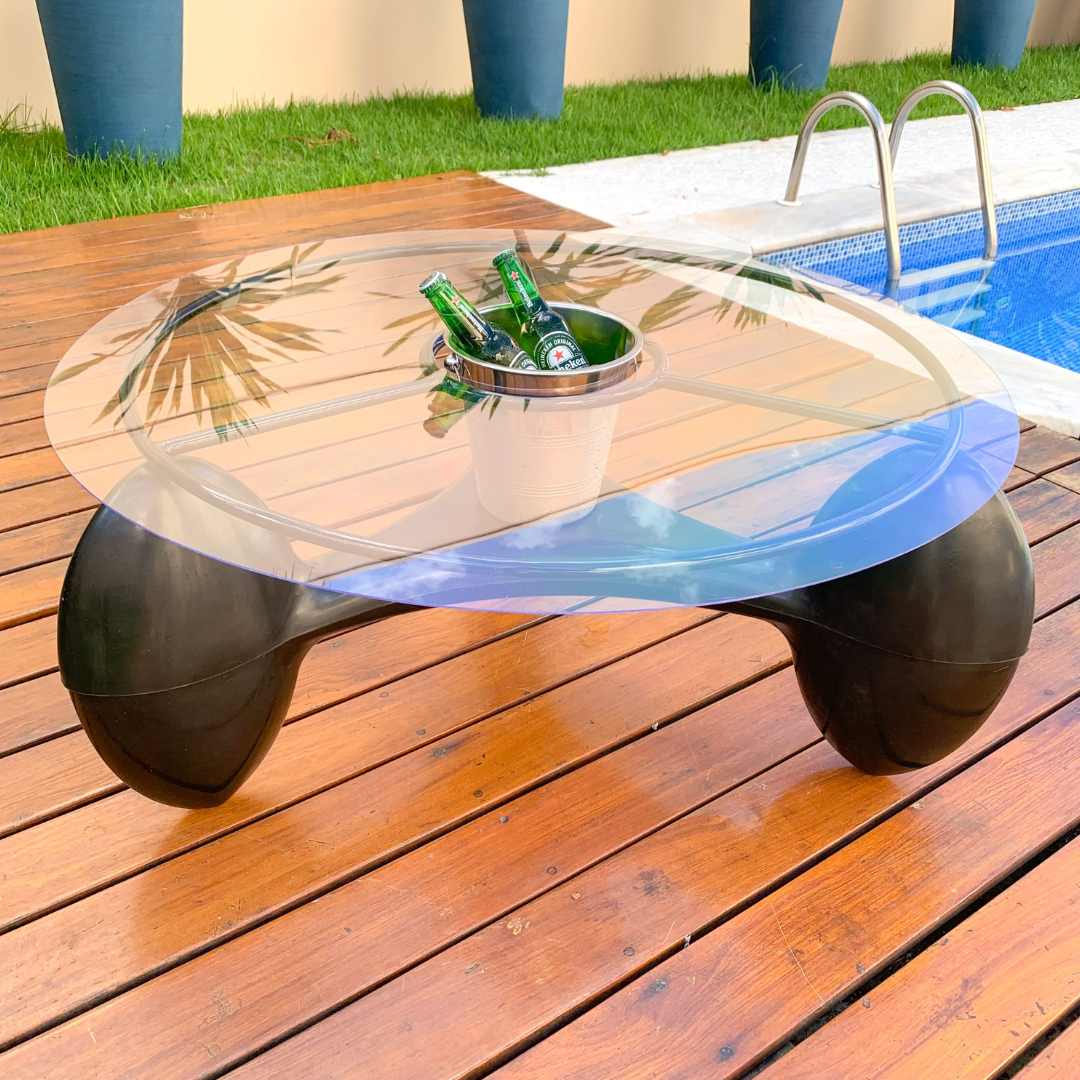 2 Cadeiras e Mesa Decoração Jardim Varanda Kit Copacabana
