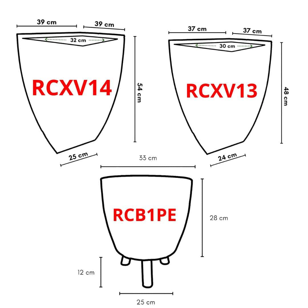 Kit 3 Vasos Berlim + Viena Texturizados Médios