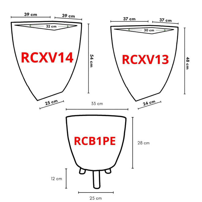 Kit 3 Vasos Berlim + Viena Texturizados Médios