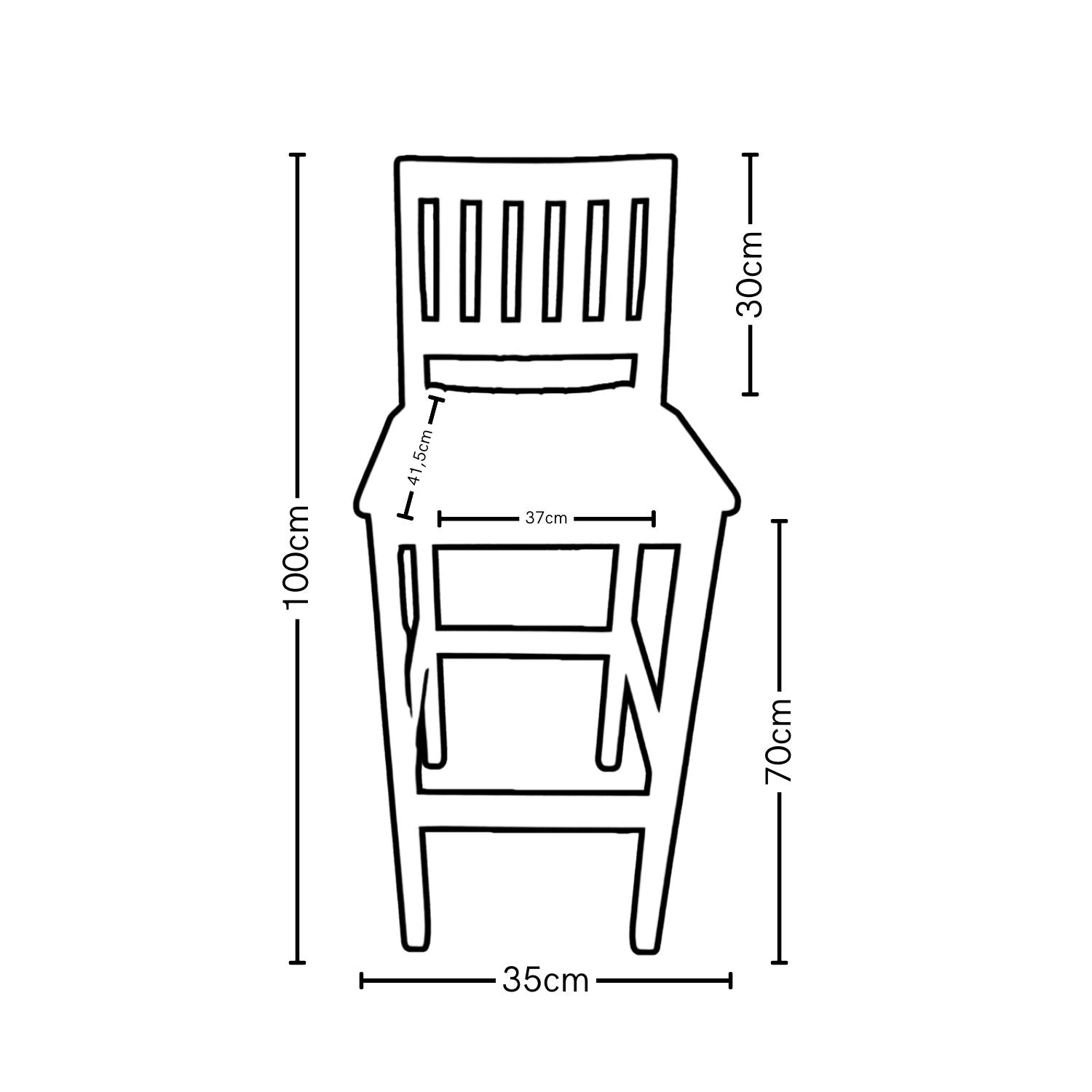 Banqueta de Madeira Maciça com Encosto