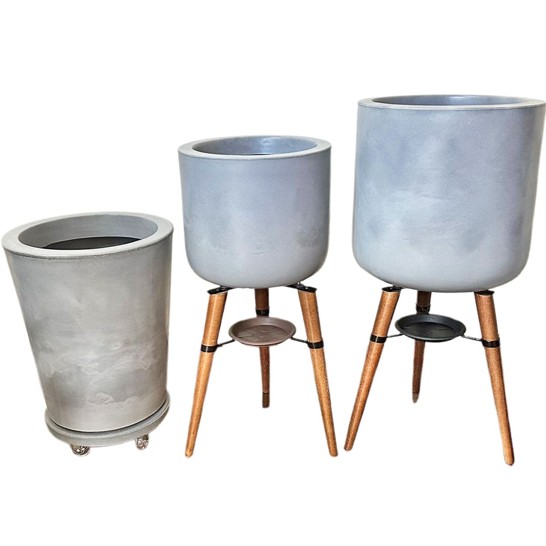 Kit Com 3 Vasos de Luxo Para Planta Decoração Apartamento