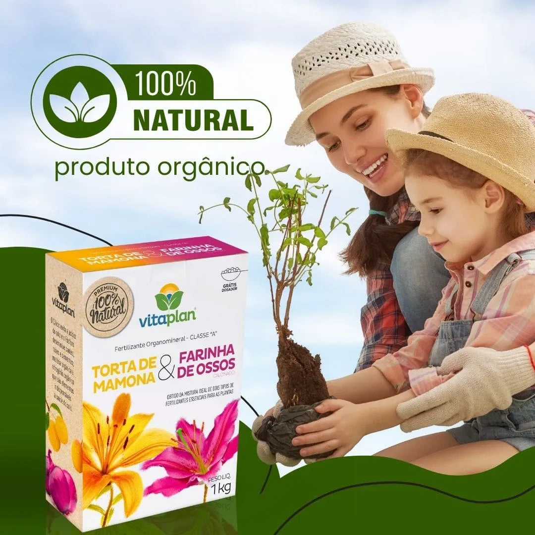 Fertilizante Torta de Mamona e Farinha de Osso Vitaplan 1kg