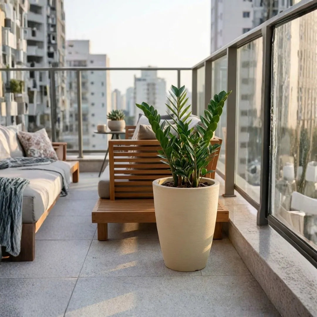 Vaso Pequim em Polietileno Texturizado 41x32cm