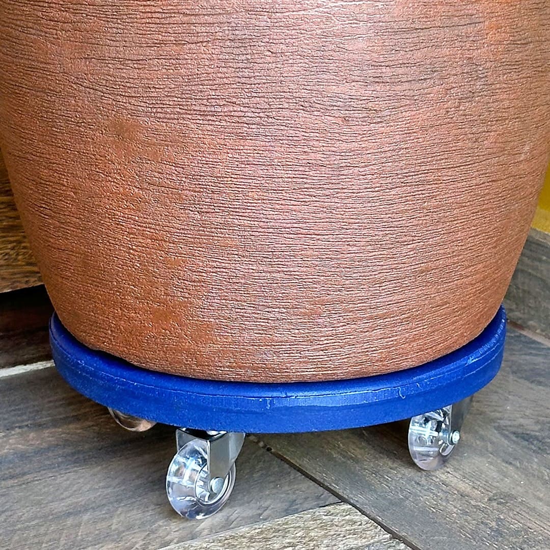 Suporte com Rodas de Silicone para Vasos Redondos