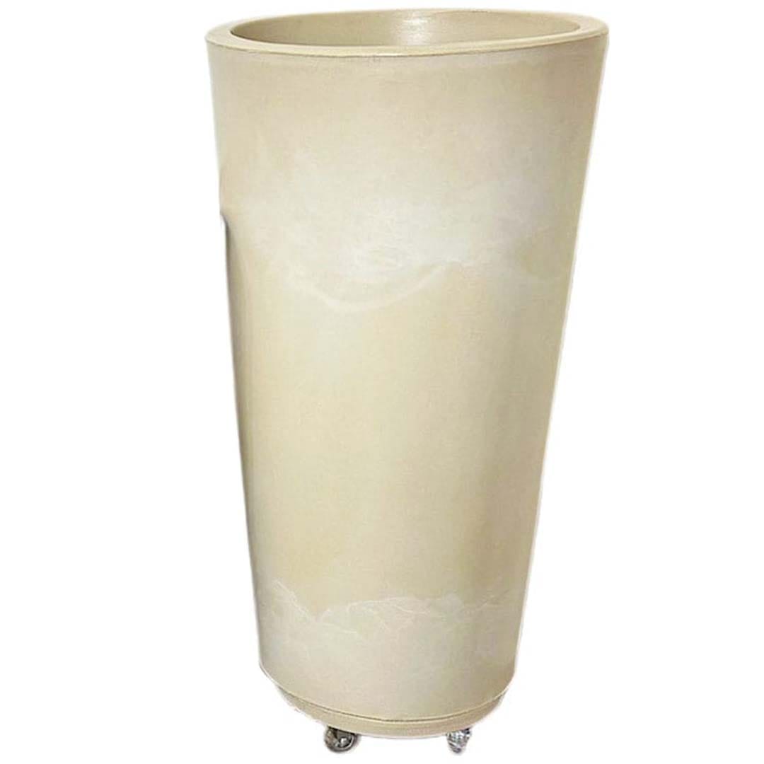 Kit Vaso Damasco Brilhante + Suporte com Rodinhas