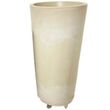 Kit Vaso Damasco Brilhante + Suporte com Rodinhas
