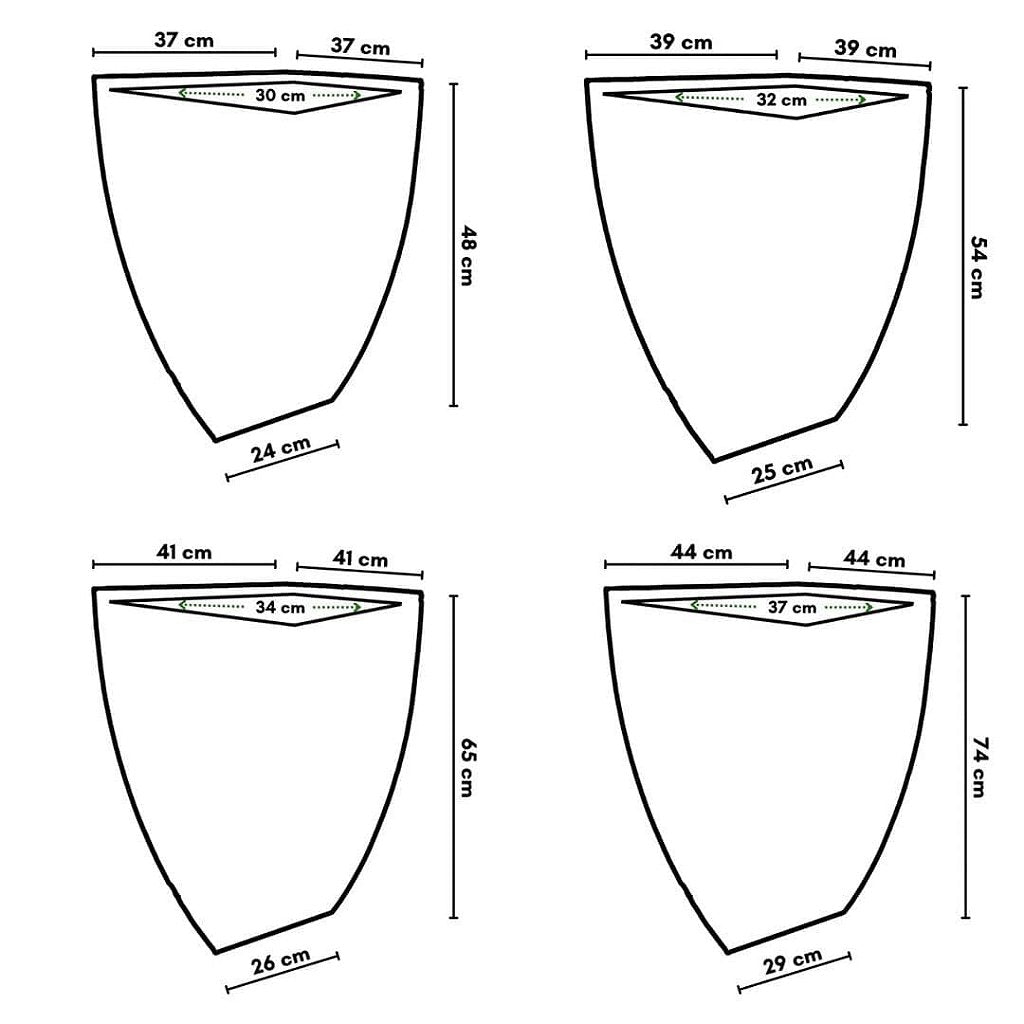 Vaso De Plantas Quadrado P/ Decoração Interna e Externa
