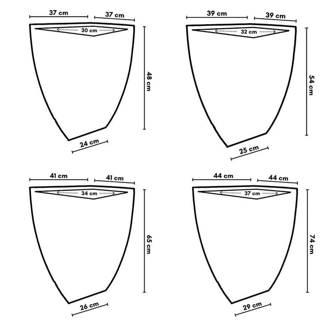 Vaso De Plantas Quadrado P/ Decoração Interna e Externa