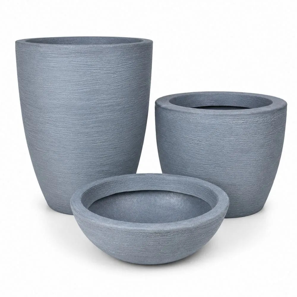 Kit 3 Vasos Texturizados Médios