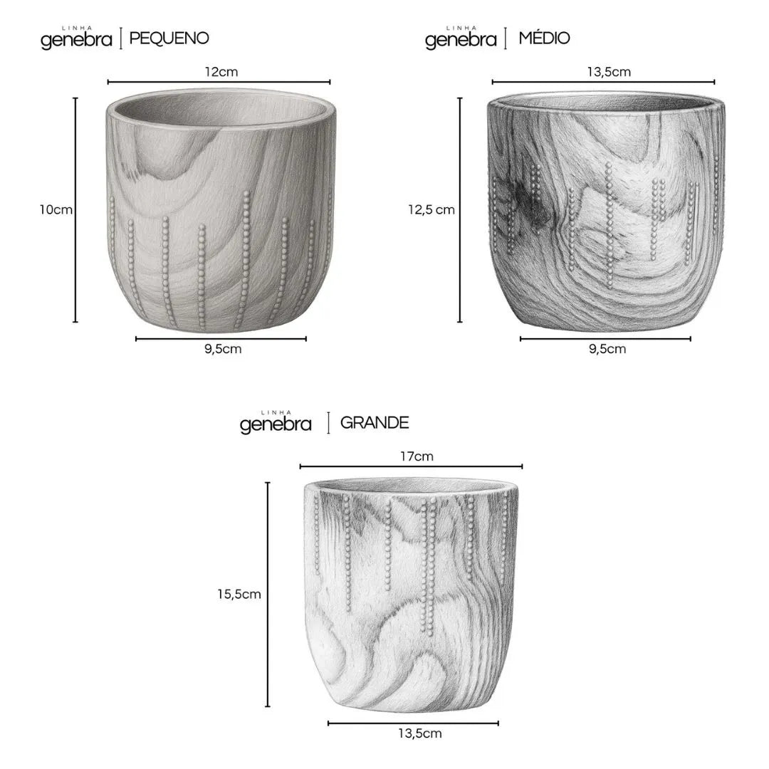 Vaso Cachepot Linha Genebra em Cerâmica
