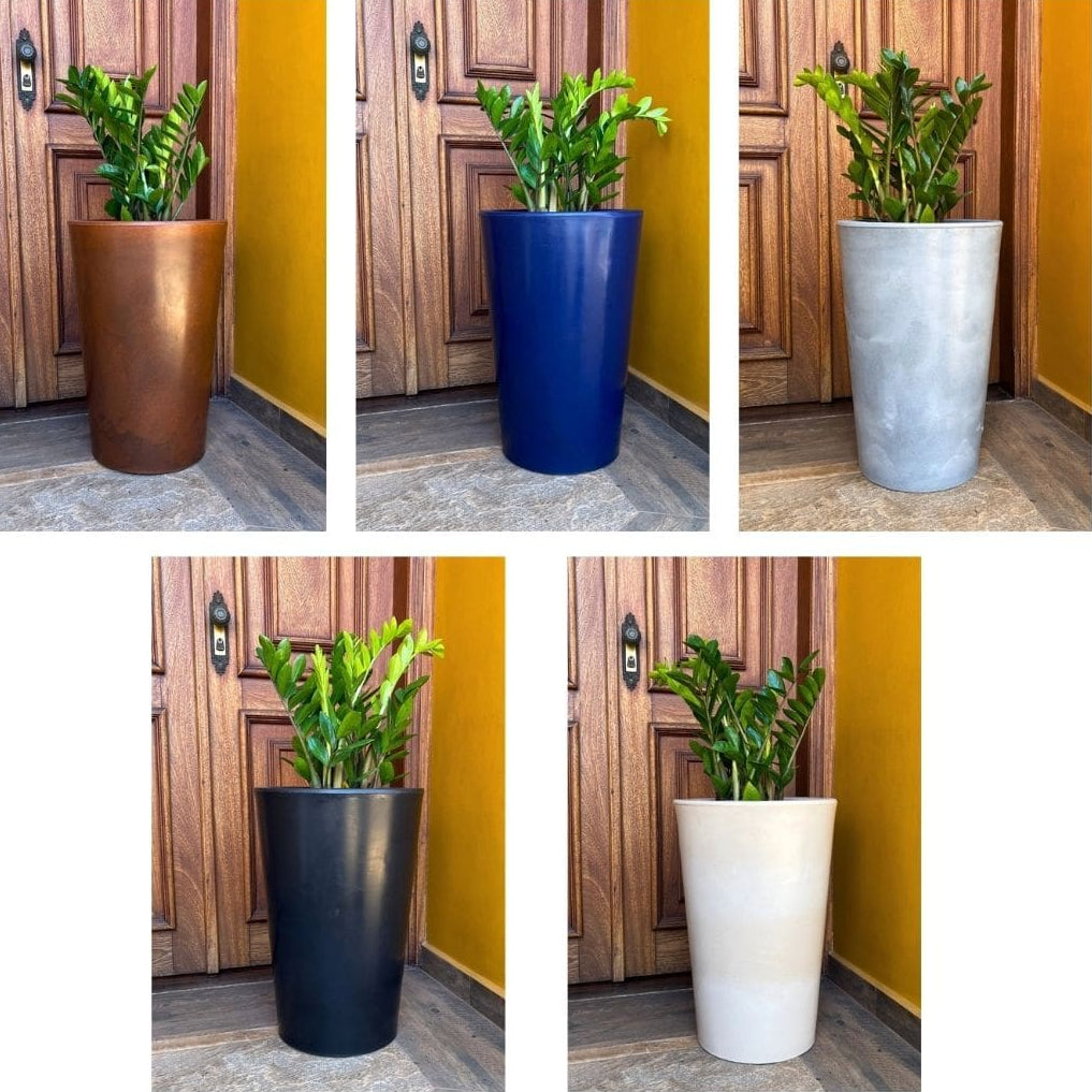 Kit 3 Vasos Linha Damasco em Polietileno