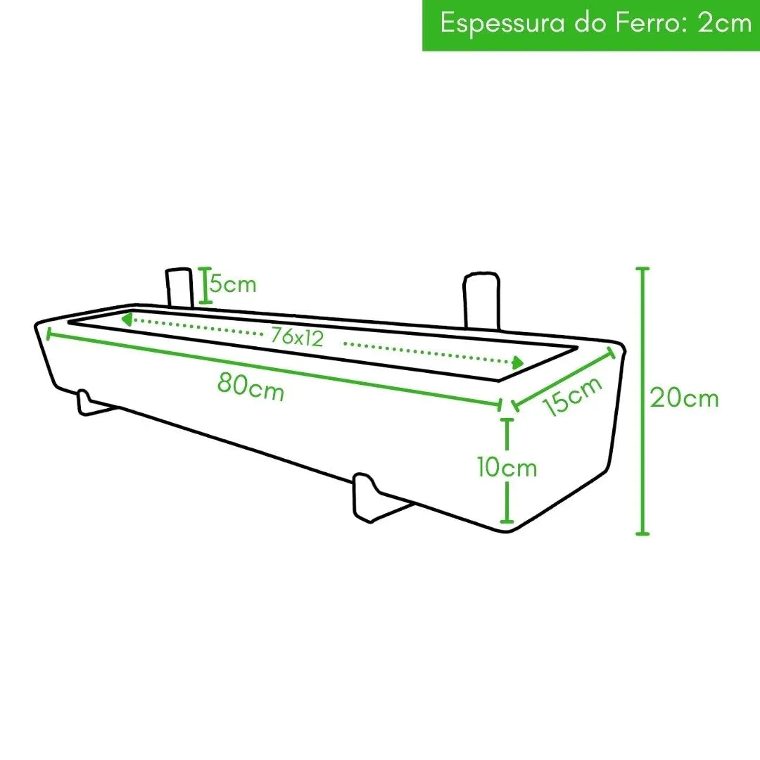 Suporte Jardim Vertical com Jardineira