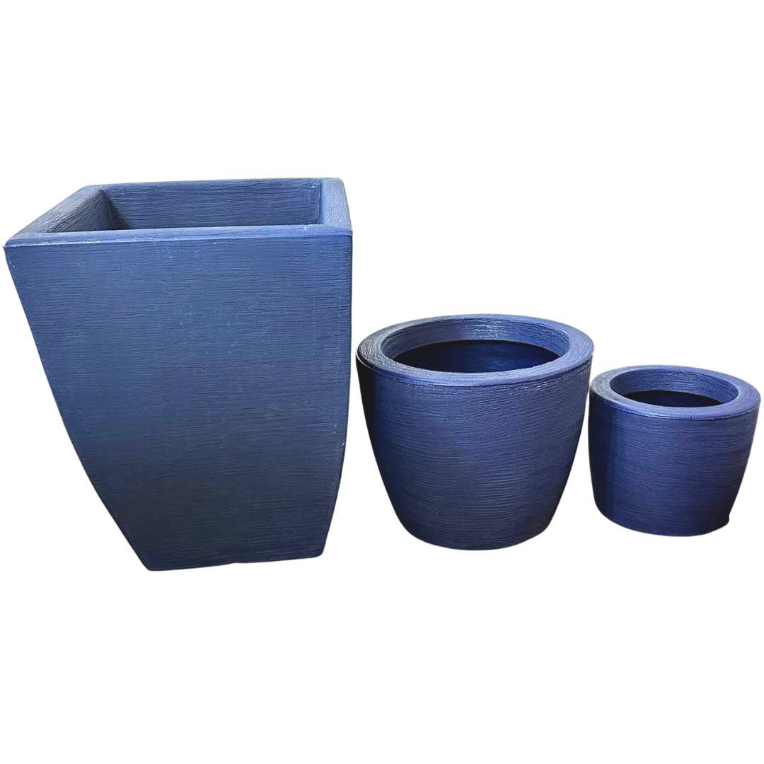 Kit 3 Vasos Texturizados Pequenos