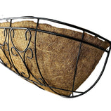 Jardineira de Fibra de Coco com Suporte Ornamentado