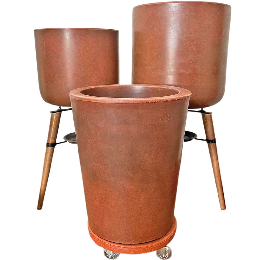 Kit Com 3 Vasos de Luxo Para Planta Decoração Apartamento