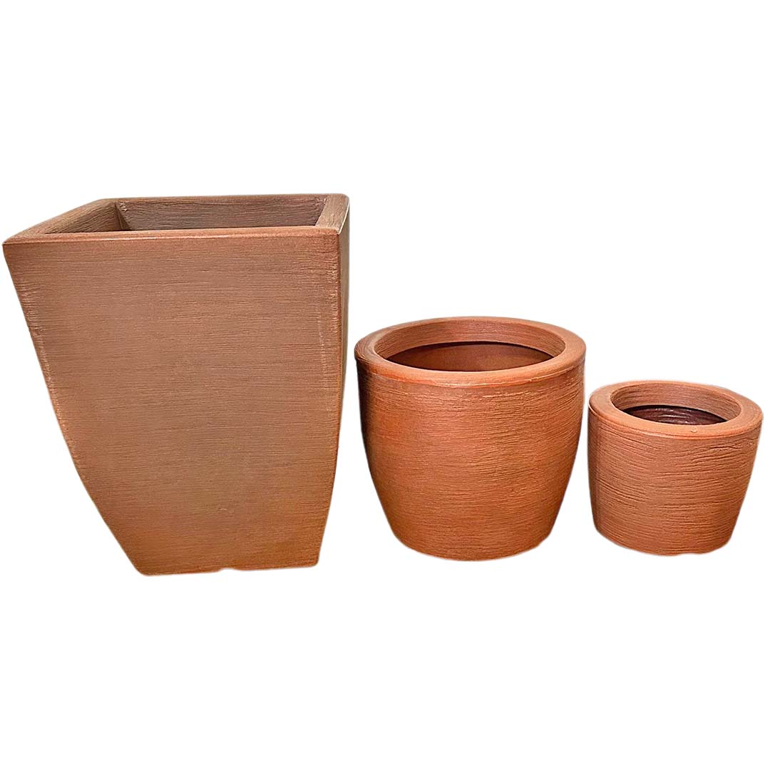 Kit 3 Vasos Texturizados Pequenos