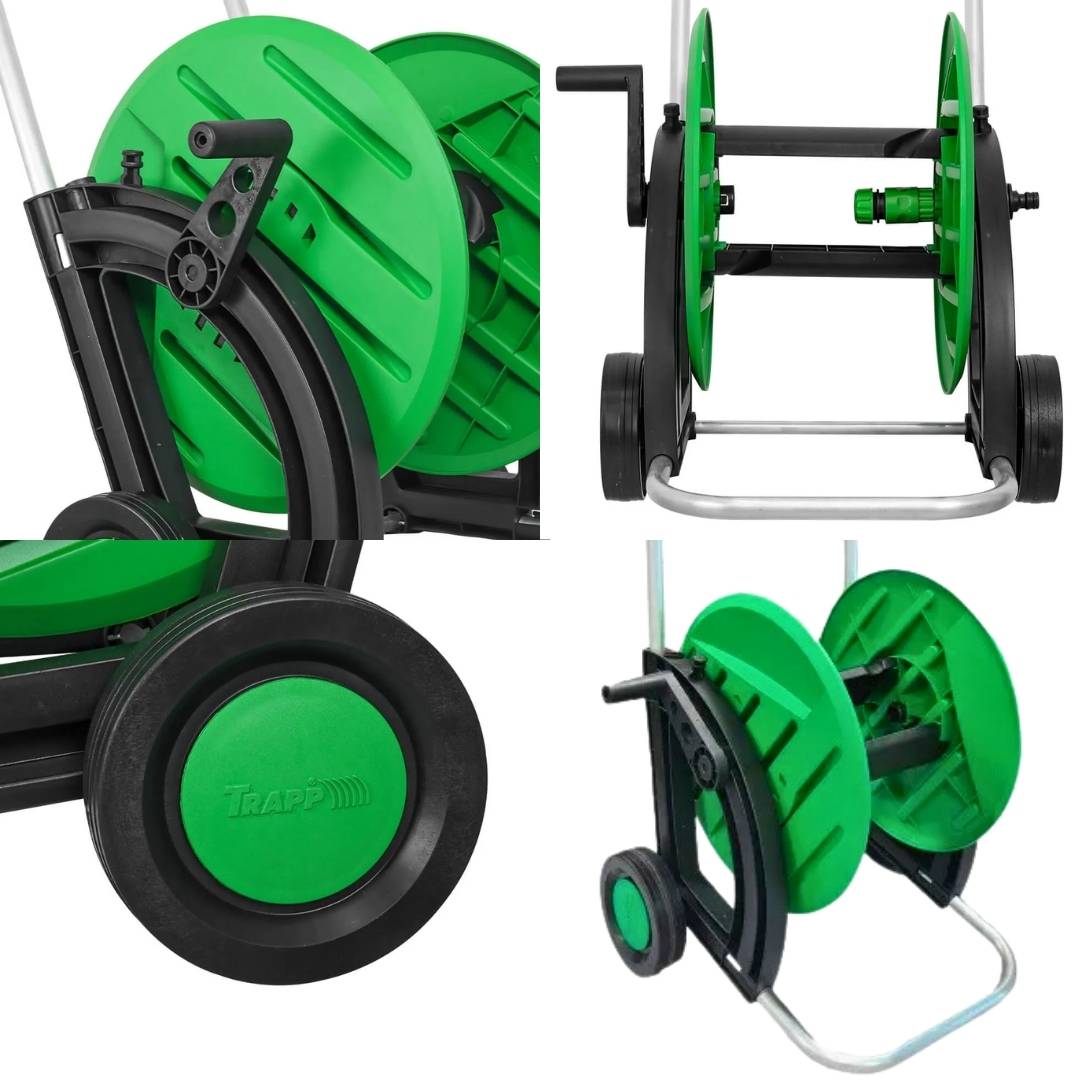 Suporte Enrolador de Mangueira com Rodas até 50 metros Trapp