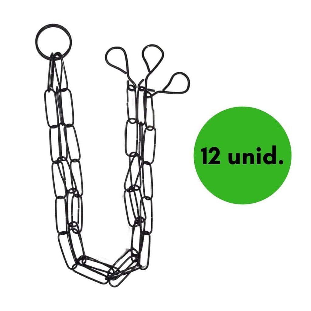 Kit com 12 Correntes Tripla 54cm para Vasos Suspensos