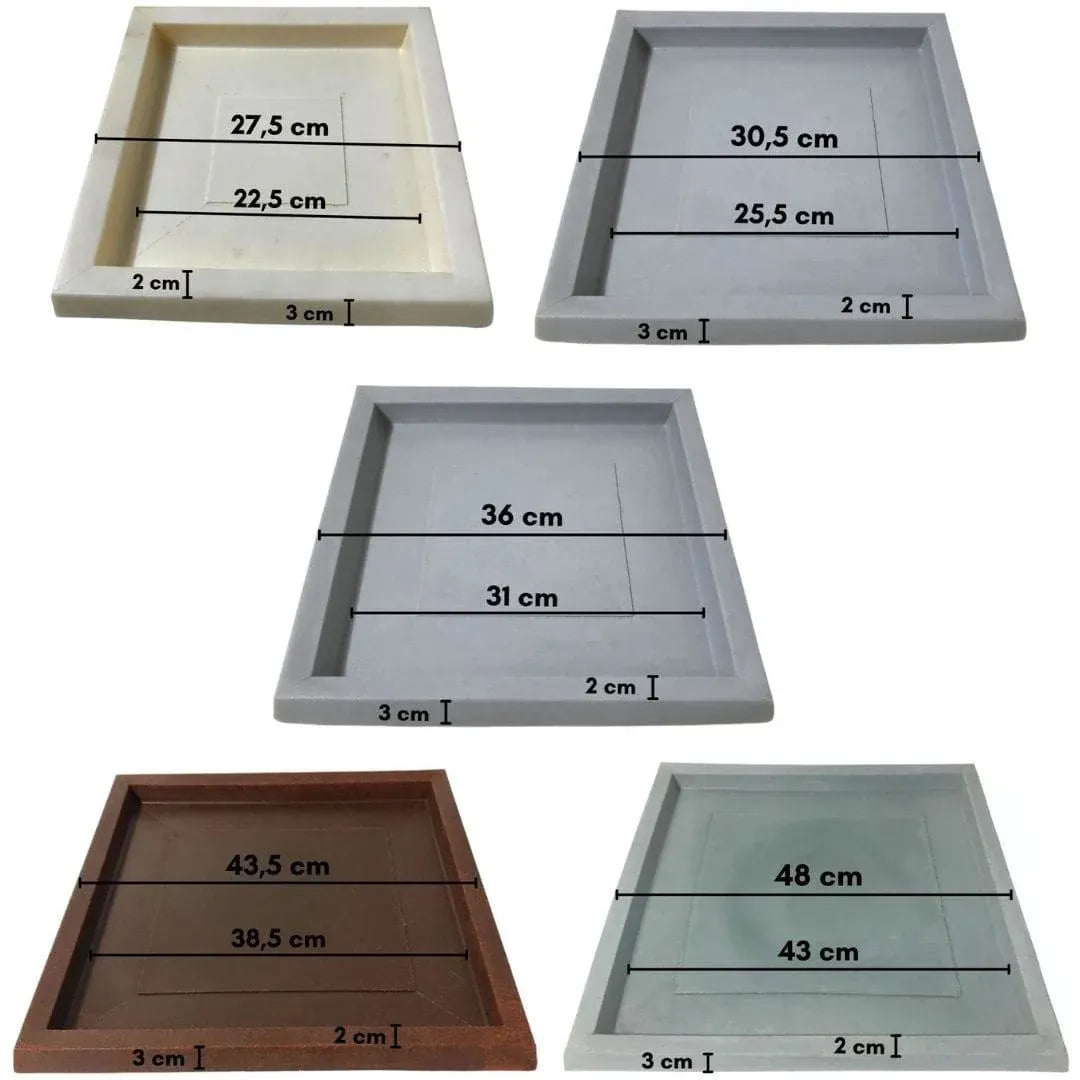 Prato Quadrado de Chão em Polietileno