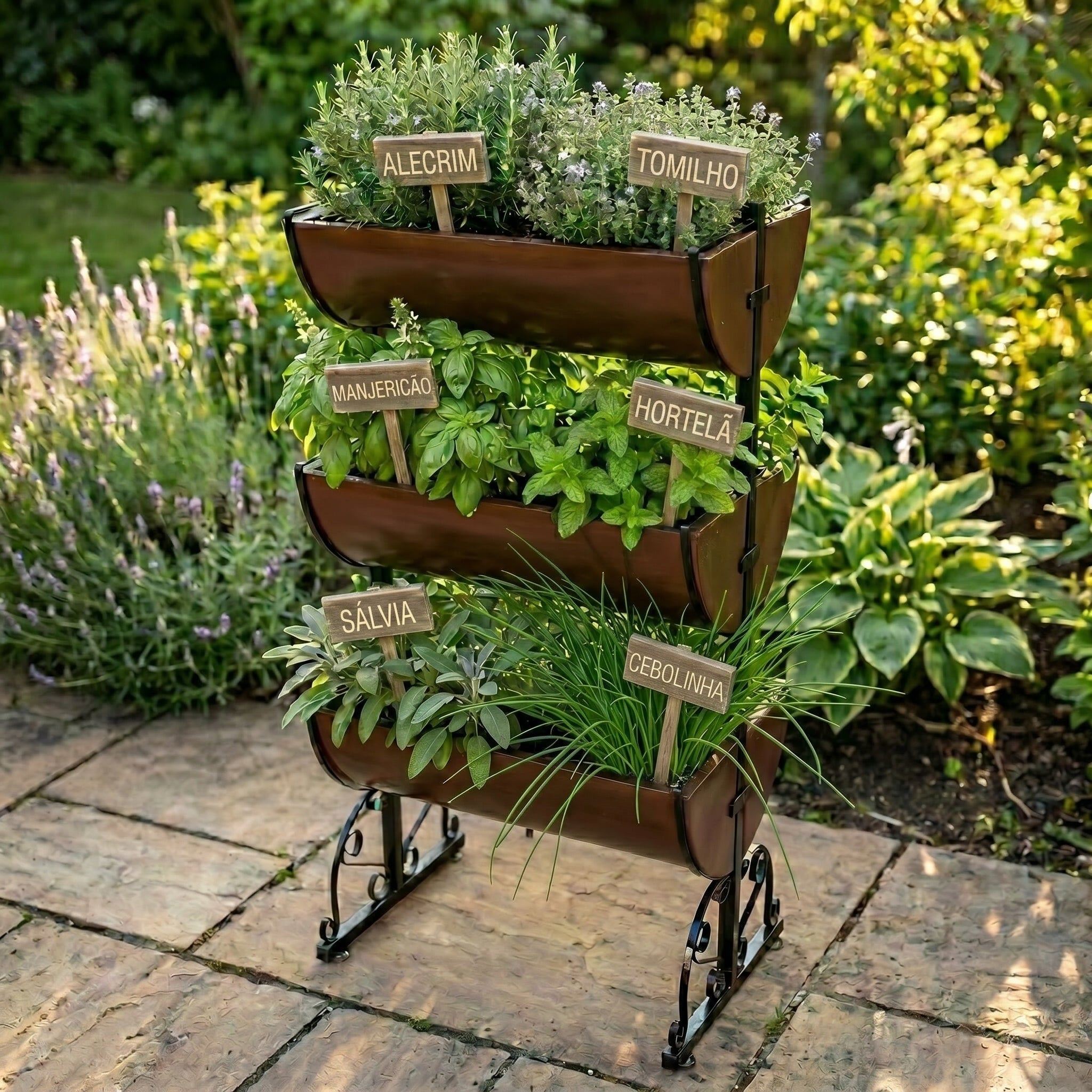 Horta Vertical com 6 Jardineiras