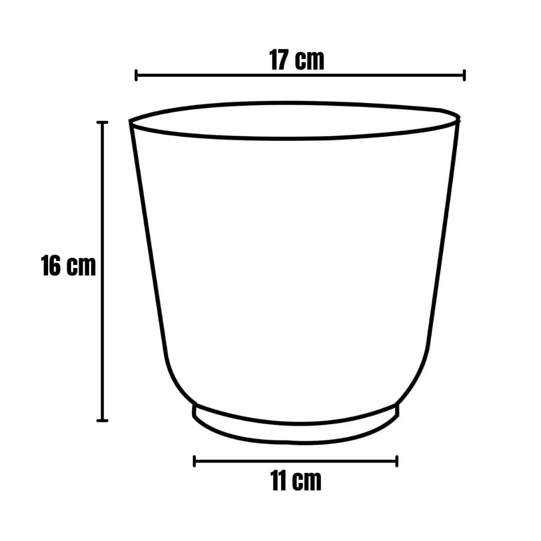 Vaso Cachepot Okla em Polipropileno 16x11cm