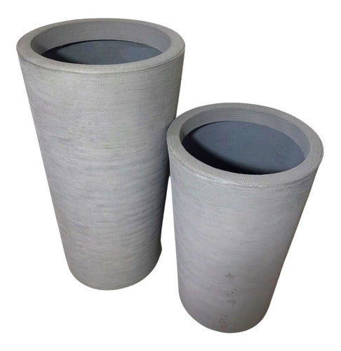 Kit 2 Vasos Damasco Texturizados