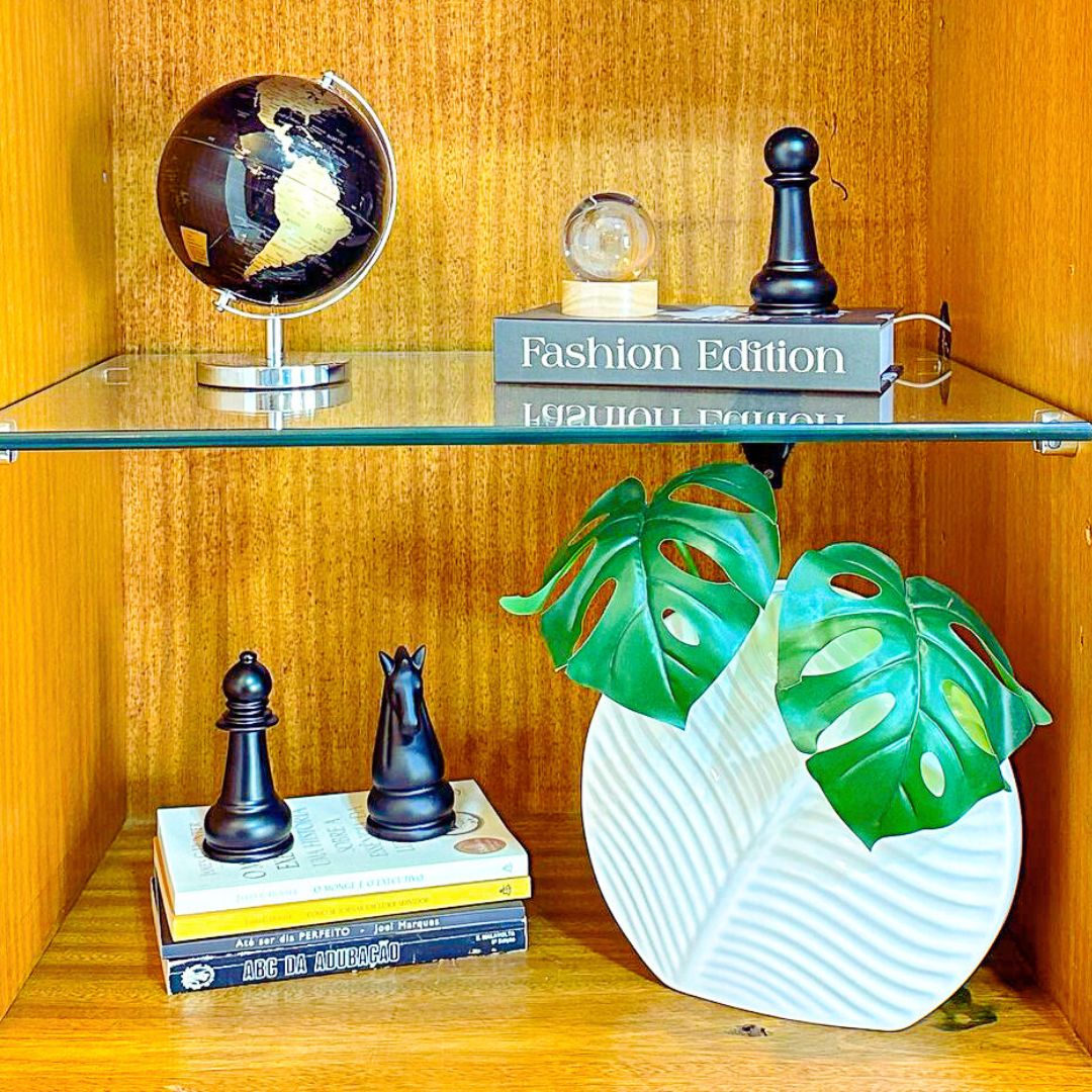 Vaso Cachepot Folha em Dolomita