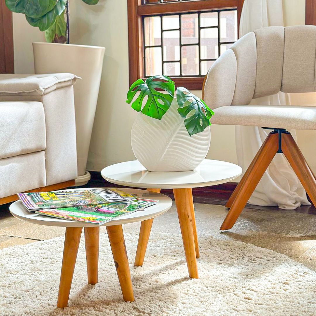 Vaso Cachepot Folha em Dolomita