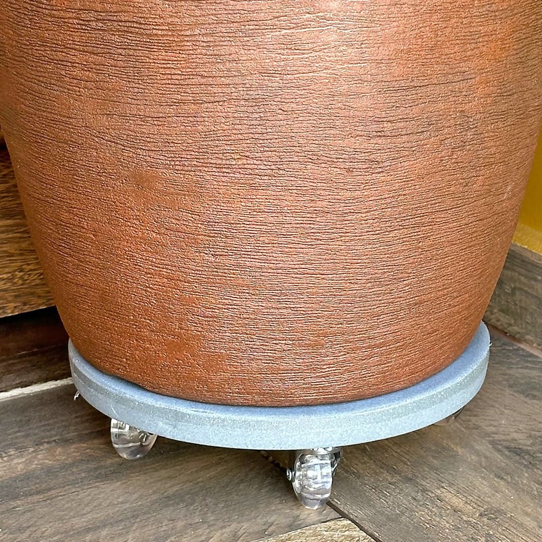 Suporte com Rodas de Silicone para Vasos Redondos