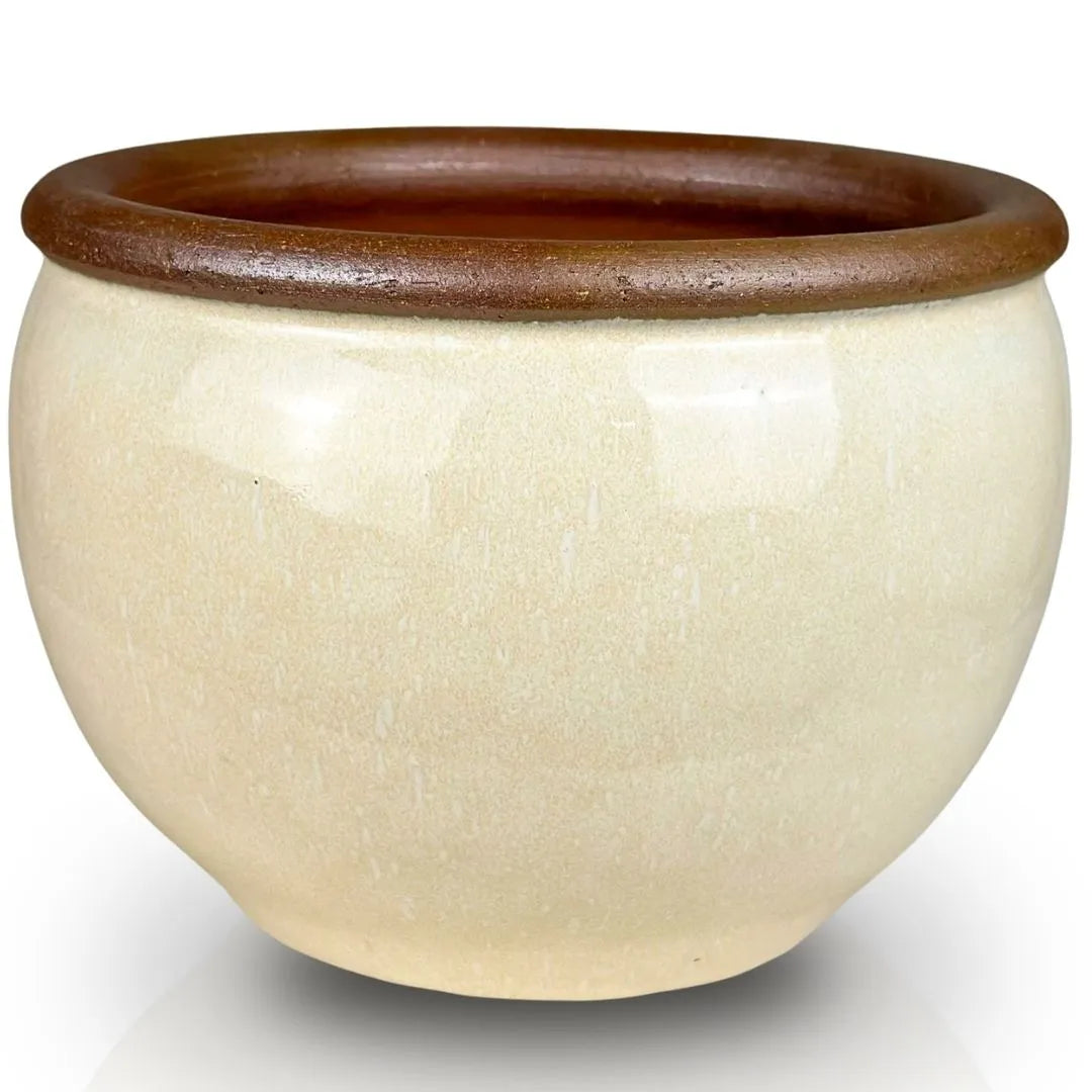 Vaso Cachepot em Cerâmica Esmaltada 18,5cm