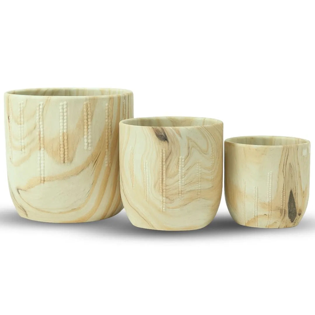 Kit 3 Vasos Linha Genebra em Cerâmica