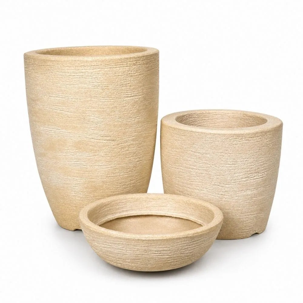 Kit 3 Vasos Texturizados Pequenos