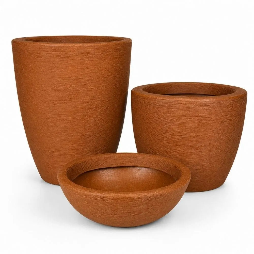 Kit 3 Vasos Texturizados Médios