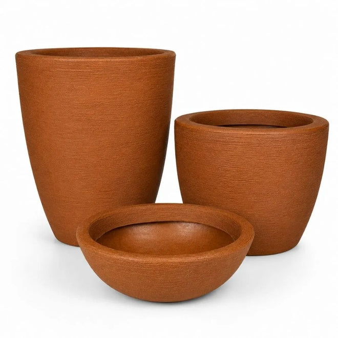 Kit 3 Vasos Texturizados Médios