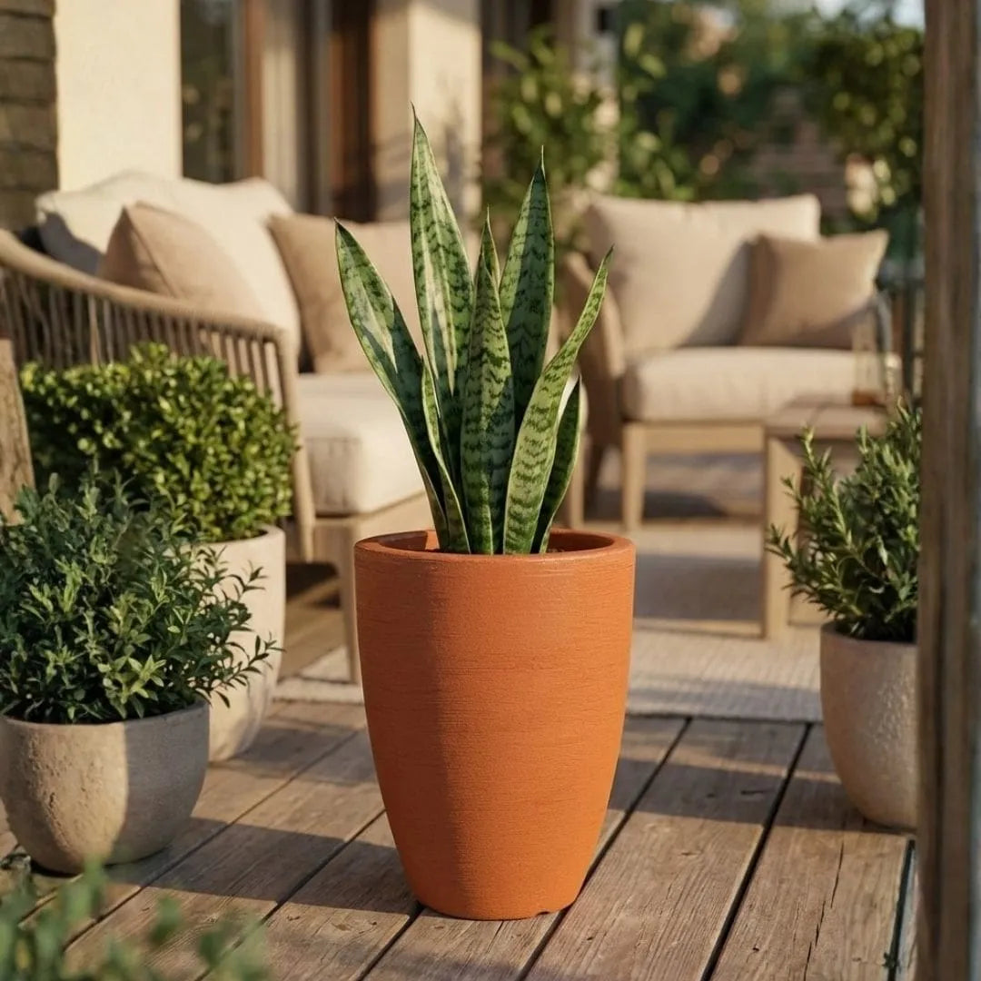 Vaso Pequim em Polietileno Texturizado 30x24cm