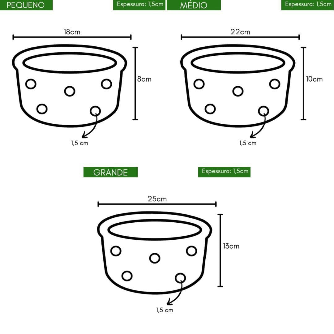 Vaso de Cerâmica com Furos para Orquídeas