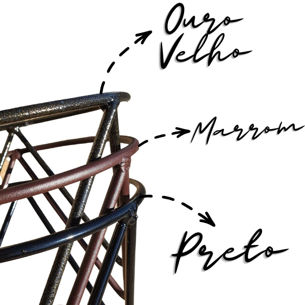 Suporte Tripé Redondo de Ferro 20cm