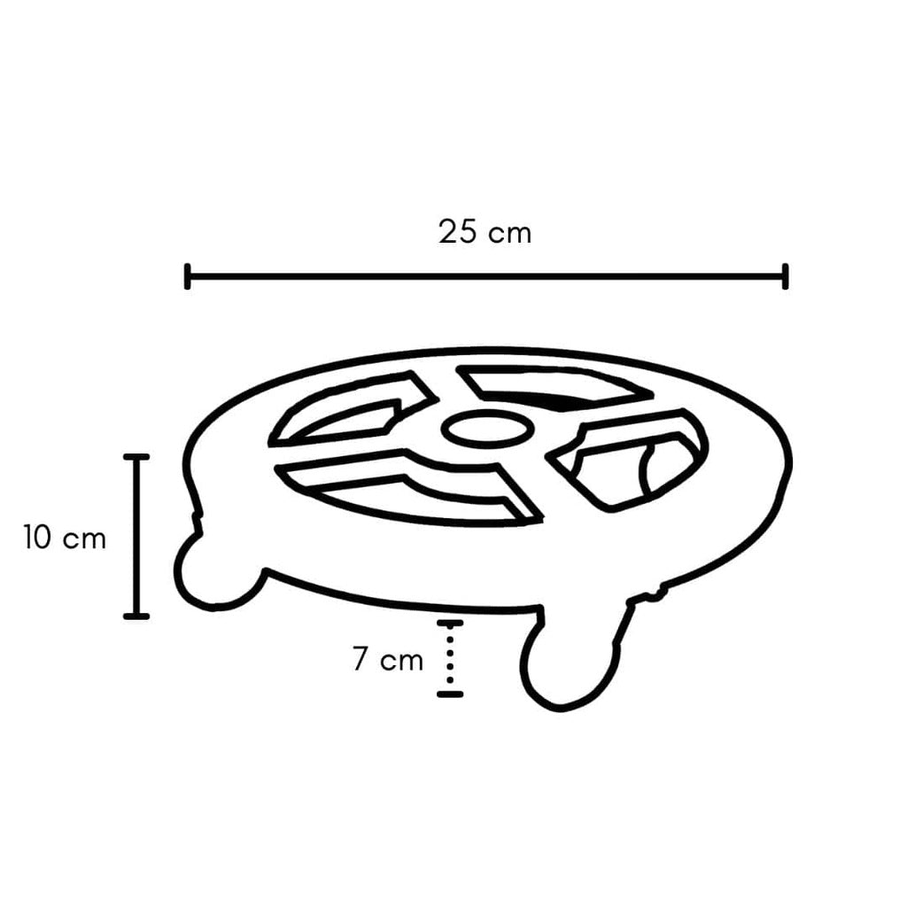 Kit Vaso em Polietileno 38x33cm + Suporte com Rodas