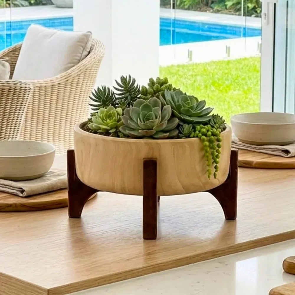 Vaso Bacia Linha Genebra com Suporte de Madeira