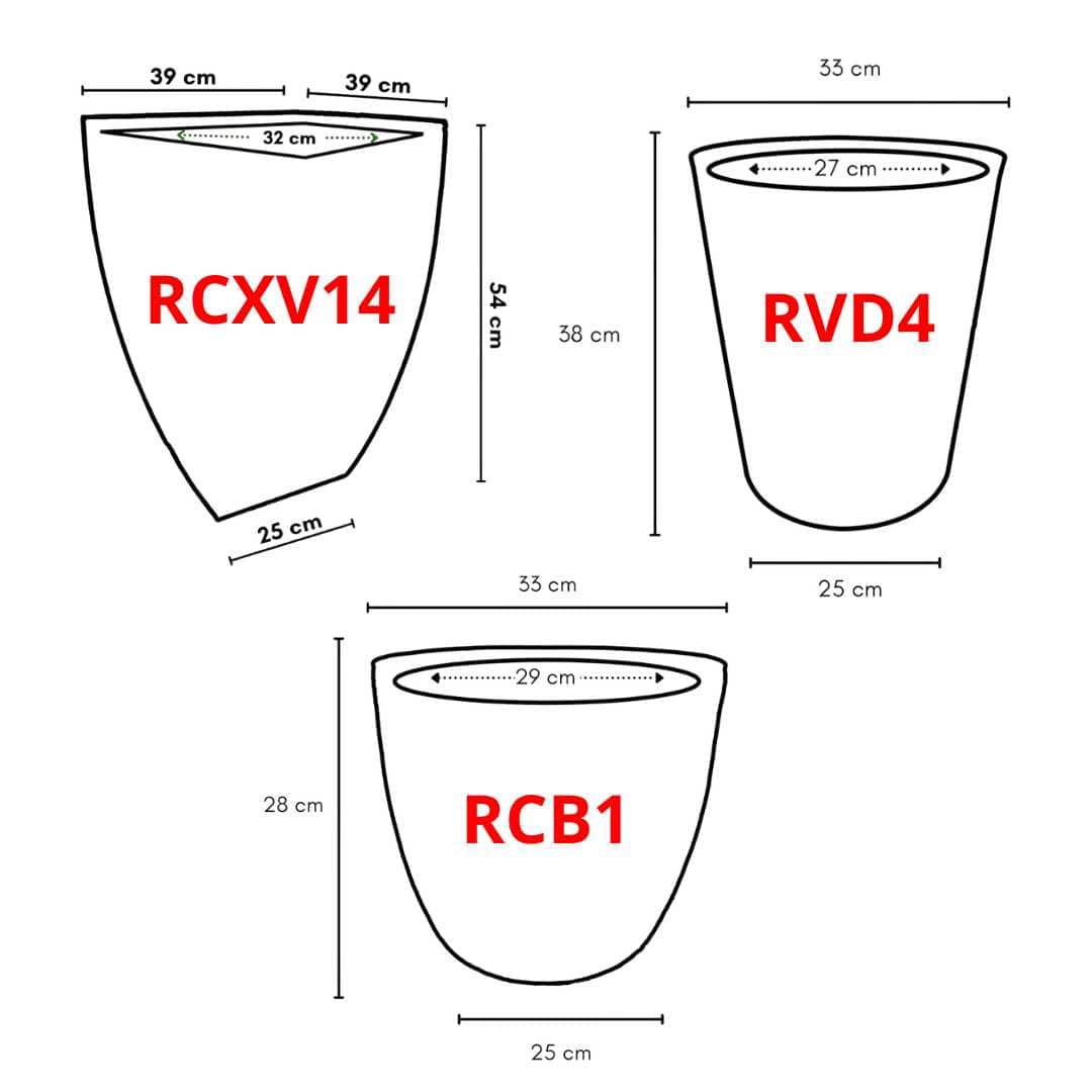 Kit 3 Vasos Texturizados Médios
