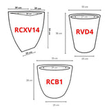 Kit 3 Vasos Texturizados Médios - Verde Garden