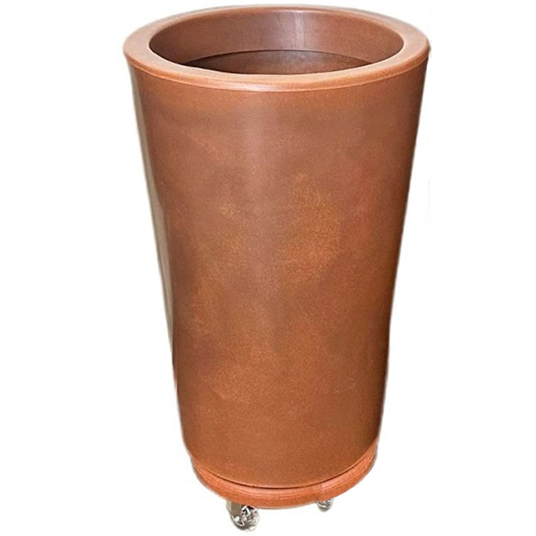 Vaso de Planta e Suporte com Roda Para Decoração Kit 2 Peças